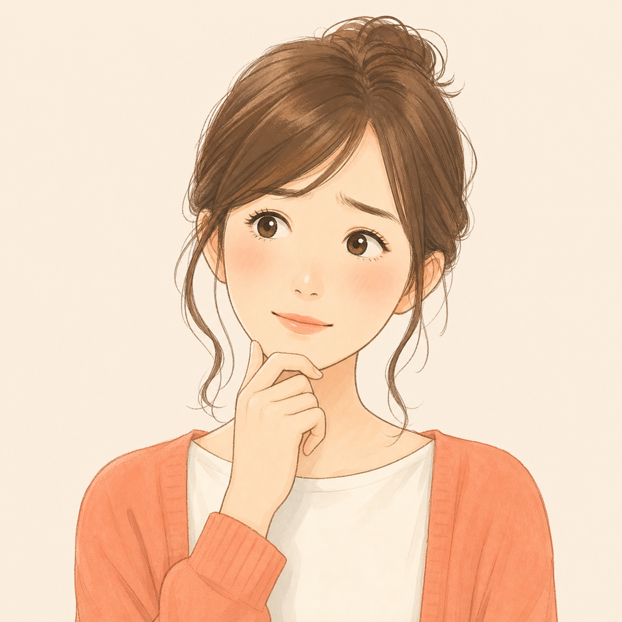 ベビーベッドを買うか迷っているママのイラスト