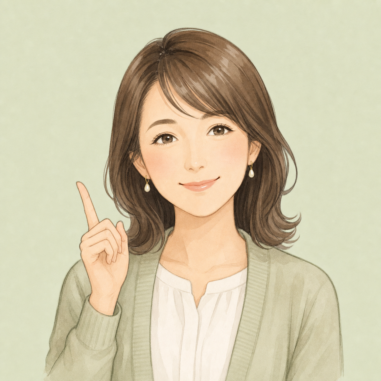 ベビーベッド選びをやさしくアドバイスする先輩ママのイラスト